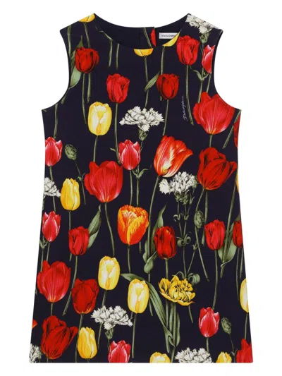 DOLCE & GABBANA TULIP PRINT DRESS