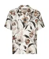 Dolce & Gabbana Floral-print Silk Shirt In White