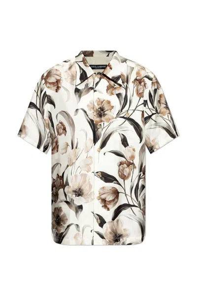 DOLCE & GABBANA DOLCE & GABBANA TULIP PRINTED HAWAIIAN SHIRT