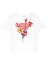 Dolce & Gabbana Girl's Logo-print Tulip Graphic T-shirt In White