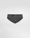Dolce & Gabbana Tulle And Lace Briefs In Black