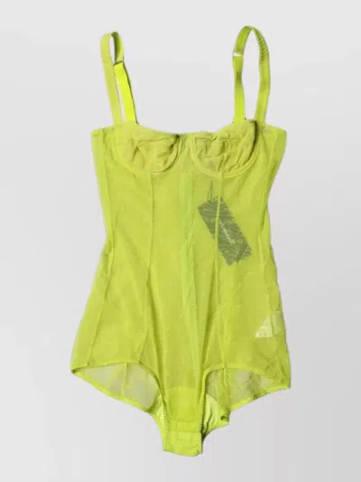 Dolce & Gabbana Tulle Balconette Bra Bodysuit Underwear