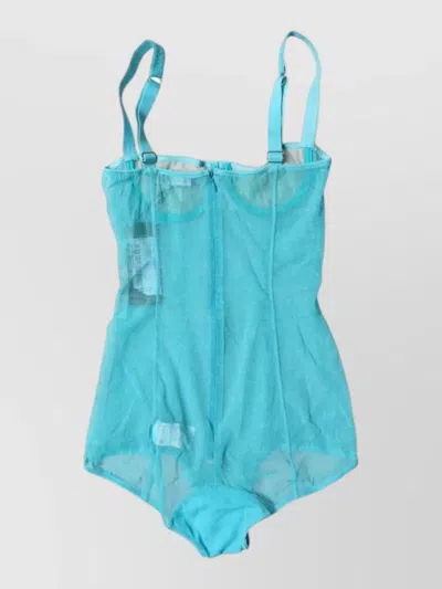 Dolce & Gabbana Tulle Balconette Bra Bodysuit Underwear Beachwear