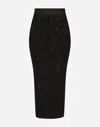 Dolce & Gabbana Tulle Calf-length Skirt In Black
