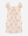 Dolce & Gabbana Tulle Dress With 3d Flowers In Multicolor