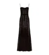 Dolce & Gabbana Tulle Flocked Maxi Dress