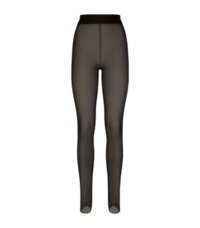 Dolce & Gabbana Tulle Leggings In Black