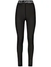 Dolce & Gabbana Tulle Tight Leggings In Black