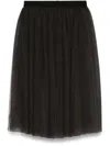 Dolce & Gabbana Women Tulle Midi Skirt In Black