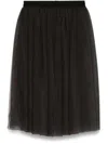 Dolce & Gabbana Women Tulle Midi Skirt In Gray