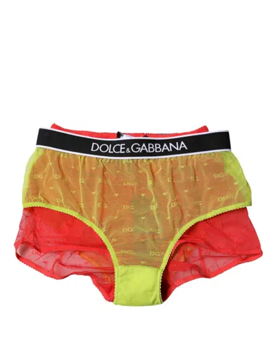 Dolce & Gabbana Nylon Tulle Girdle Bodysuit In Multi