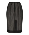 Dolce & Gabbana Marquisette Midi Pencil Skirt In Black