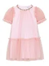 Dolce & Gabbana Tulle Rhinestone-embellished Dress In Pink