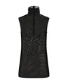 Dolce & Gabbana Dg-logo Roll-neck Tulle Blouse In Black