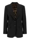 Dolce & Gabbana Turlington Tailored Jacket Single Breasted Lapels In Black