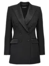 Dolce & Gabbana 'turlington' Blazer Double-breasted Structured Shoulders In Black