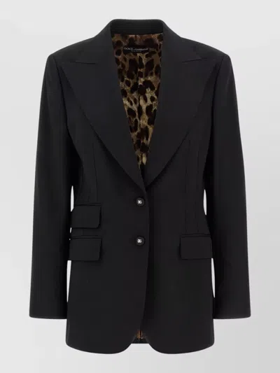 Dolce & Gabbana Turlington Blazer Double Breasted Buttoned Cuffs In Black