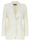 Dolce & Gabbana Single Breast Wool Cady Jacket In White