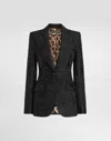 Dolce & Gabbana Turlington Brocade Jacket In Black