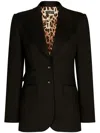 Dolce & Gabbana Turlington Gabardine Single-breasted Blazer In Black