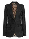 Dolce & Gabbana Turlington Brocade Jacket In Black