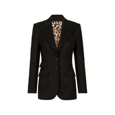 Dolce & Gabbana Turlington Single-breasted Blazer In Black