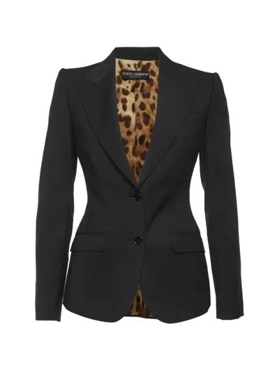 Pre-owned Dolce & Gabbana Turlington Wool Blazer In Black