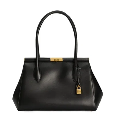 Dolce & Gabbana Small Marlene Palmellato Leather Bag In Black