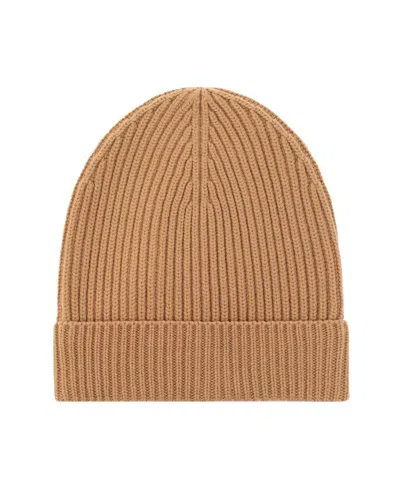 Dolce & Gabbana Turn-up Brim Ribbed-knit Beanie In Nude