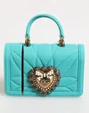 Dolce & Gabbana Turquoise Silicone Devotion Heart Cover Bag Airpods Case In Multi