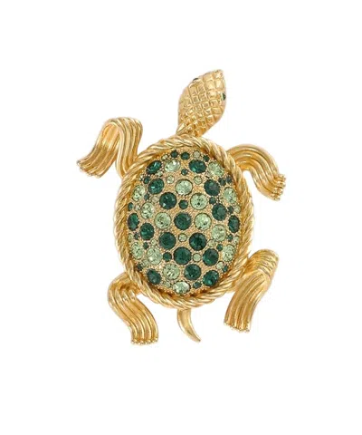 Dolce & Gabbana Turtle Brooch In Gold