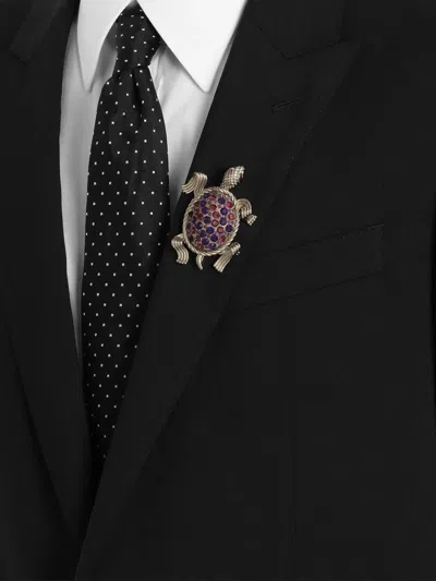Dolce & Gabbana Turtle-embellished Brooch In Black