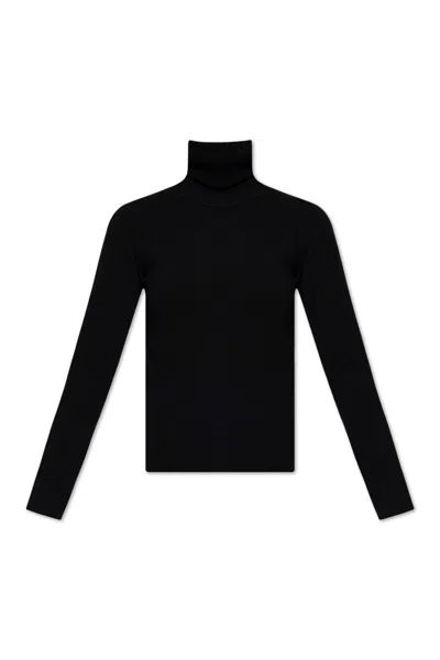 Dolce & Gabbana Turtle Neck Knitted Sweater In Nero