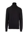 Dolce & Gabbana Blue Long Sleeve Turtleneck Pullover Sweater In Black