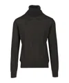 Dolce & Gabbana Cashmere Turtleneck Sweater Knitwear Grey In Black