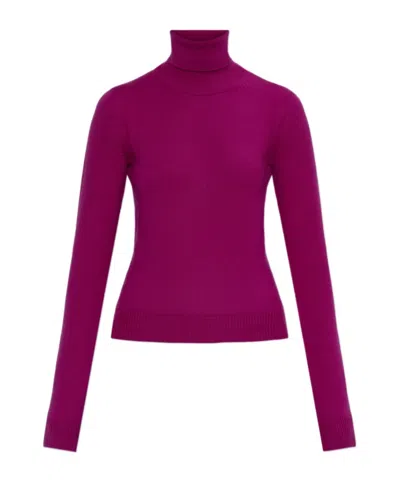 Dolce & Gabbana High-necked Long-sleeved Sweater In Purple