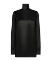 Dolce & Gabbana Turtleneck Long Sleeve Blouse In Black