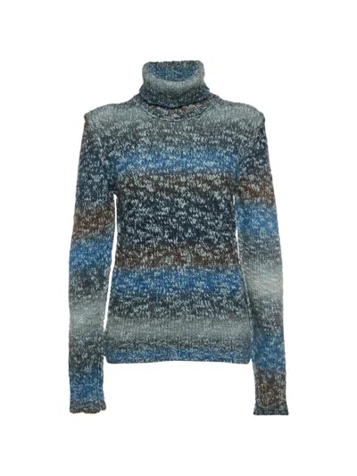 Pre-owned Dolce & Gabbana Turtleneck Long-sleeve Sweater In Blue