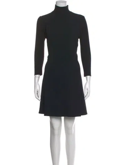 Pre-owned Dolce & Gabbana Turtleneck Mini Dress In Black