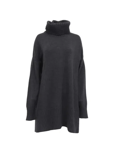 Pre-owned Dolce & Gabbana Turtleneck Oversized Sweater In Gray