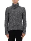 Dolce & Gabbana Turtleneck Pullover In Gray