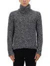 Dolce & Gabbana Turtleneck Pullover In Gray