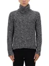 Dolce & Gabbana Turtleneck Pullover In Gray