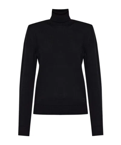 Dolce & Gabbana Virgin Wool Rollneck Sweater In Black