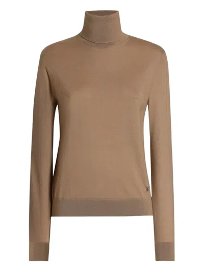 Dolce & Gabbana Turtleneck Sweater In Brown