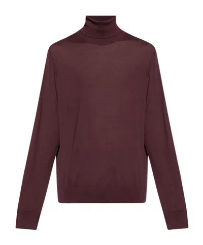 Dolce & Gabbana Turtleneck Sweater In Brown