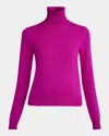 Dolce & Gabbana Turtleneck Wool Sweater In Dark Pink