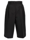 Dolce & Gabbana Tuxedo Knee-length Bermuda Shorts With Side Stripes
