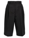 Dolce & Gabbana Tailored Knee-length Wool Trousers In Black