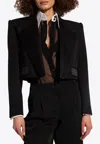 Dolce & Gabbana Tuxedo Cropped Blazer In Black